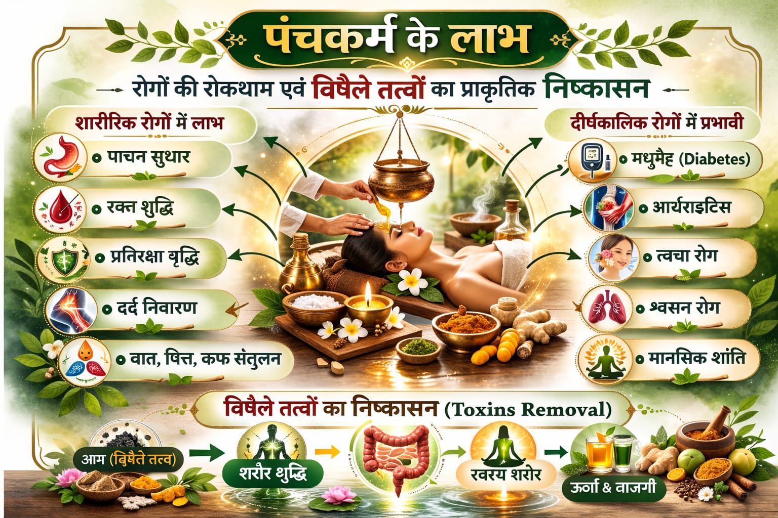 आयुर्वेद में पंचकर्म डिटॉक्सिफिकेशन, निरोगी रहने का सबसे प्रभावी चिकित्सा